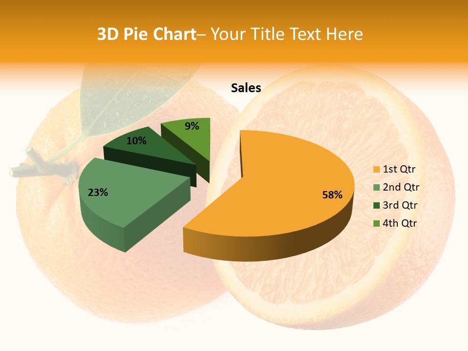 Health Orange Half PowerPoint Template