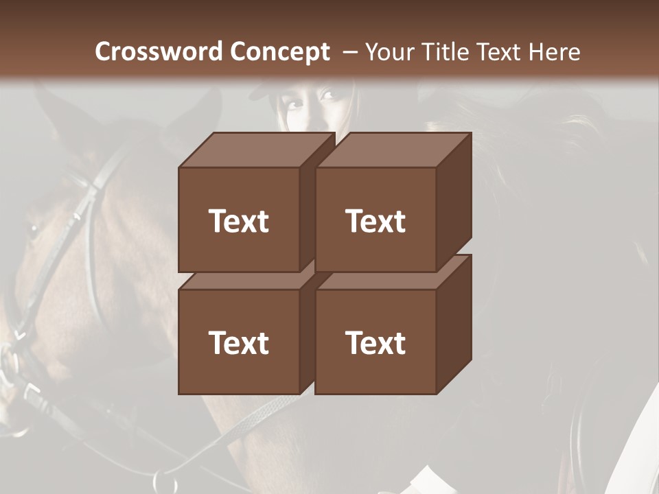 Horseback Overcoat Model PowerPoint Template