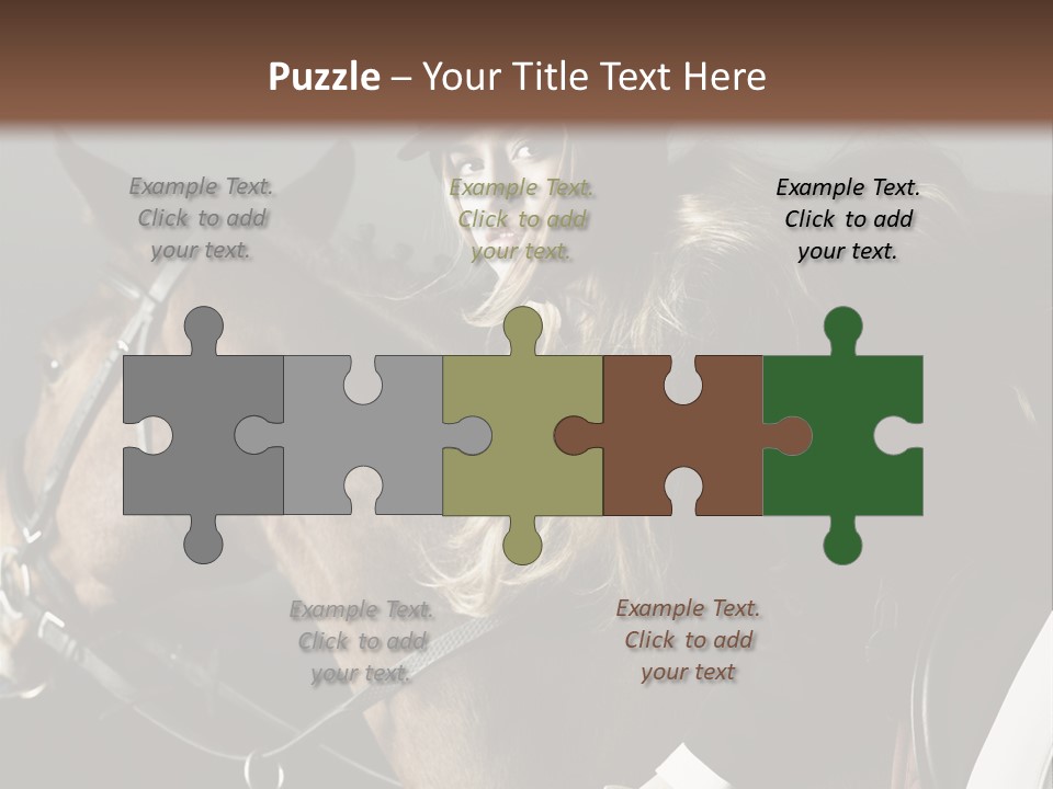 Horseback Overcoat Model PowerPoint Template