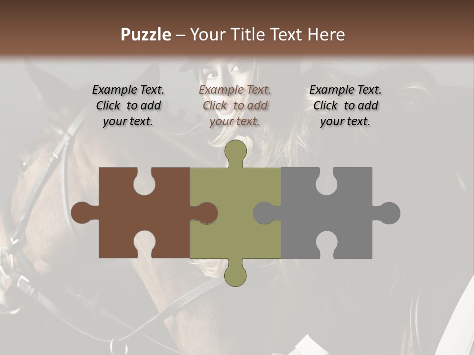 Horseback Overcoat Model PowerPoint Template