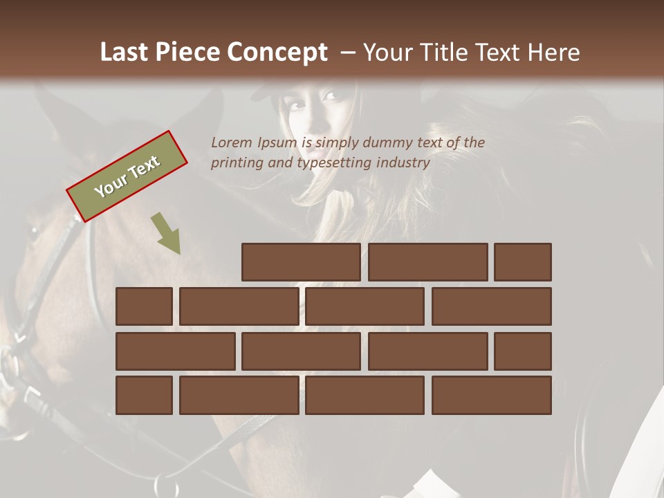 Horseback Overcoat Model PowerPoint Template