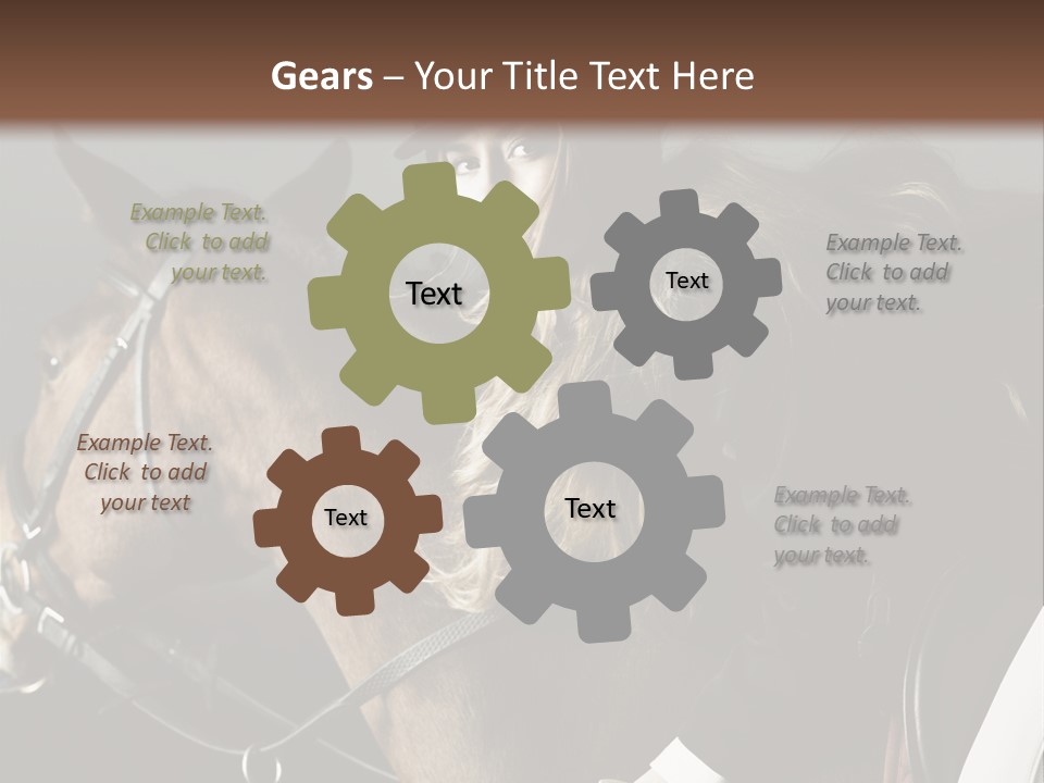 Horseback Overcoat Model PowerPoint Template