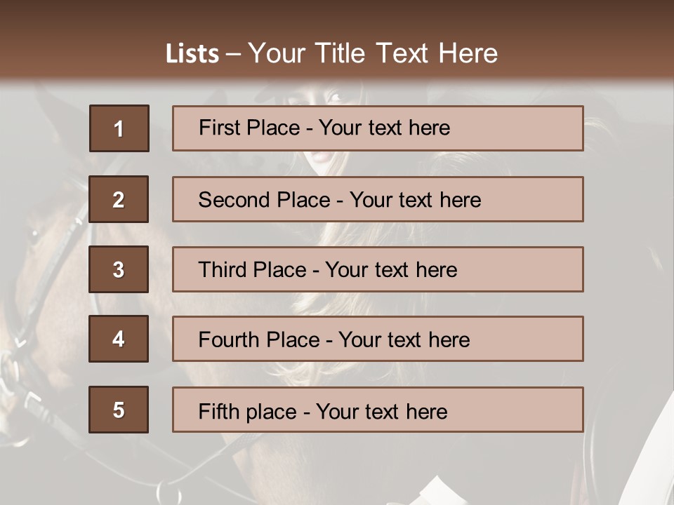 Horseback Overcoat Model PowerPoint Template