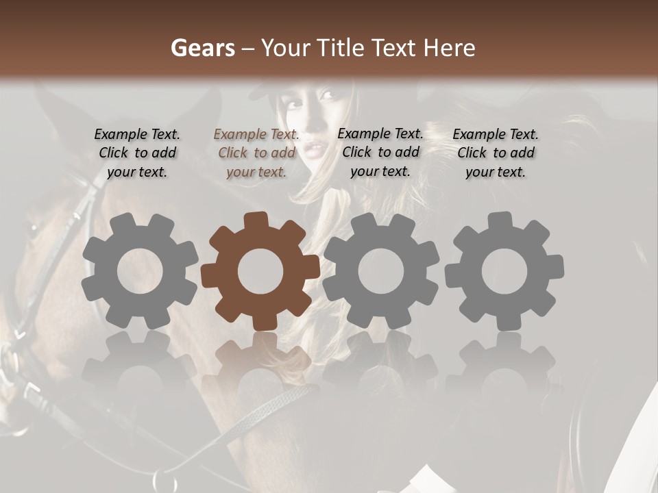 Horseback Overcoat Model PowerPoint Template