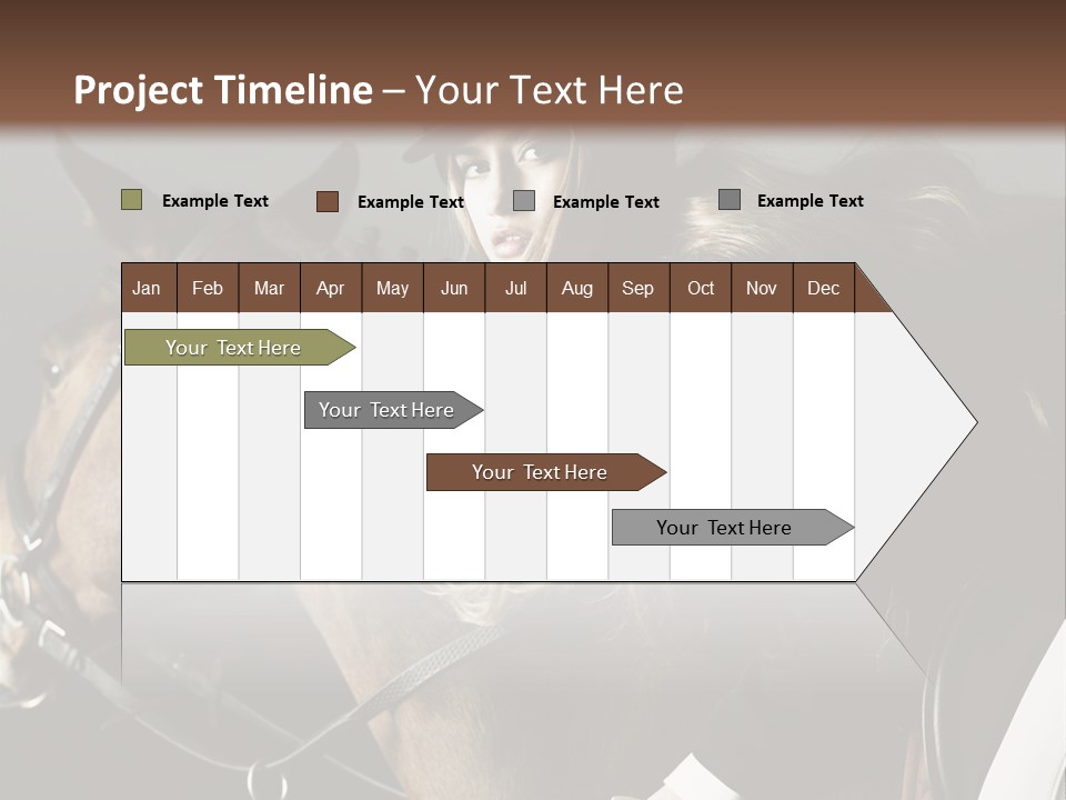 Horseback Overcoat Model PowerPoint Template