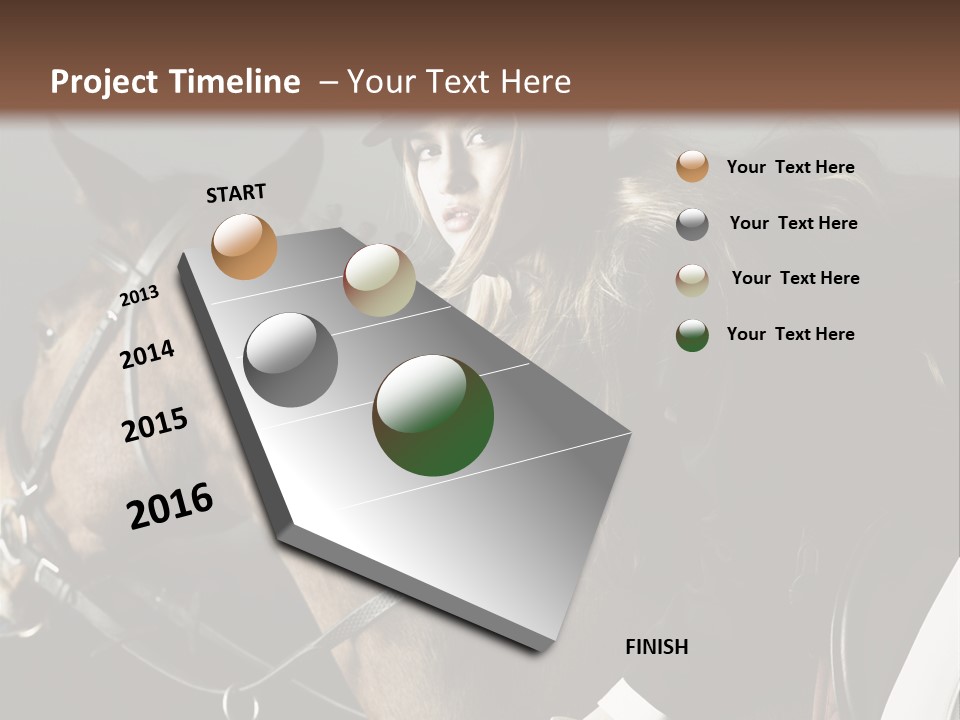 Horseback Overcoat Model PowerPoint Template