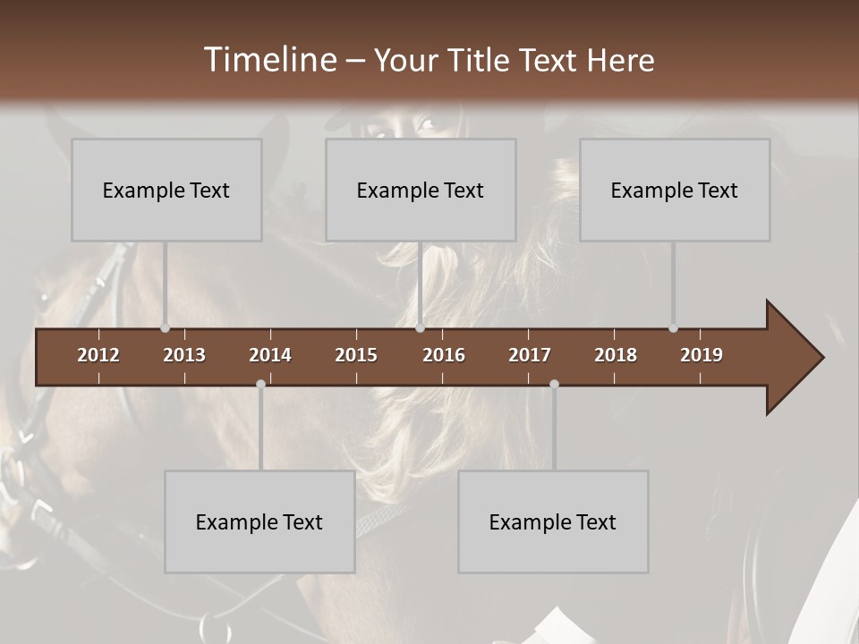 Horseback Overcoat Model PowerPoint Template