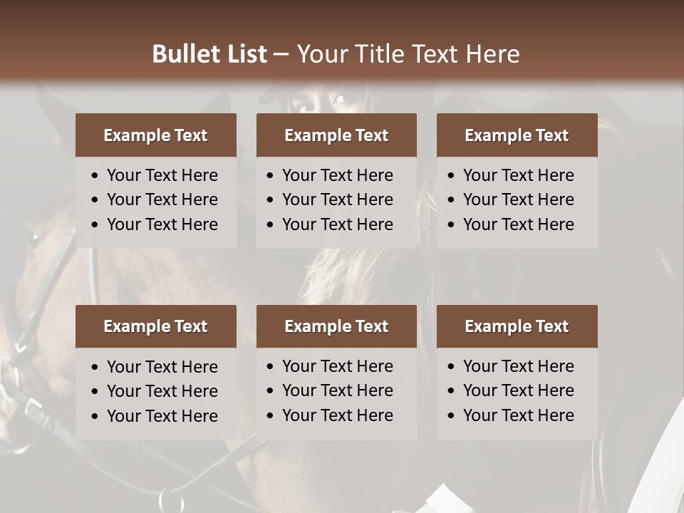 Horseback Overcoat Model PowerPoint Template