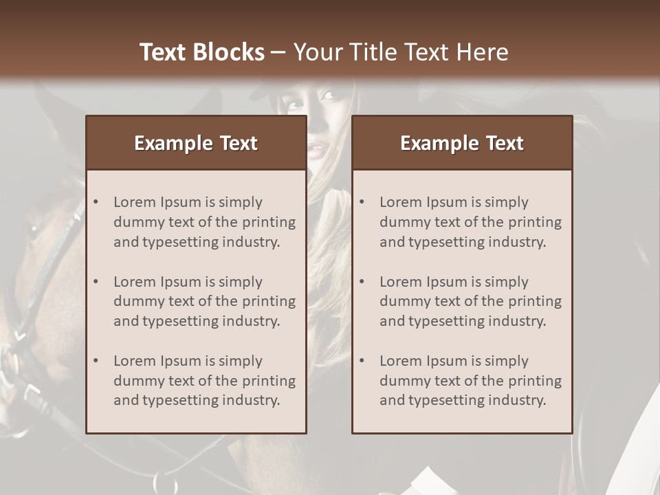 Horseback Overcoat Model PowerPoint Template