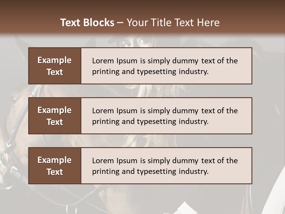 Horseback Overcoat Model PowerPoint Template