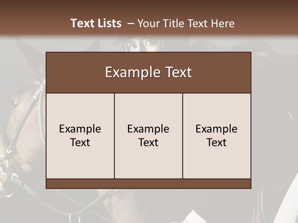 Horseback Overcoat Model PowerPoint Template