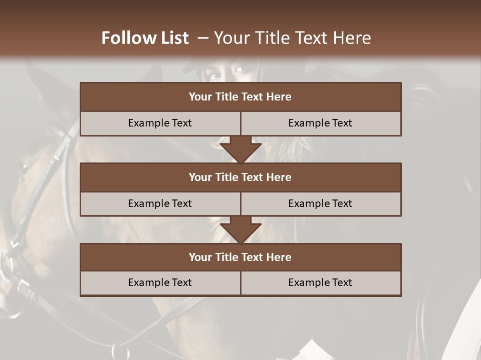 Horseback Overcoat Model PowerPoint Template