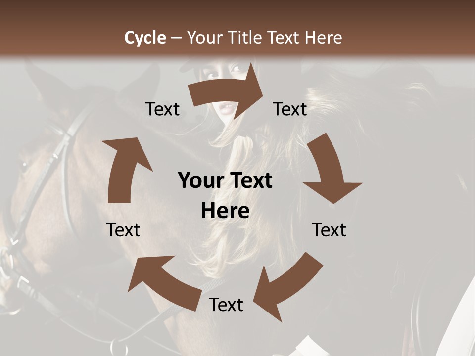 Horseback Overcoat Model PowerPoint Template