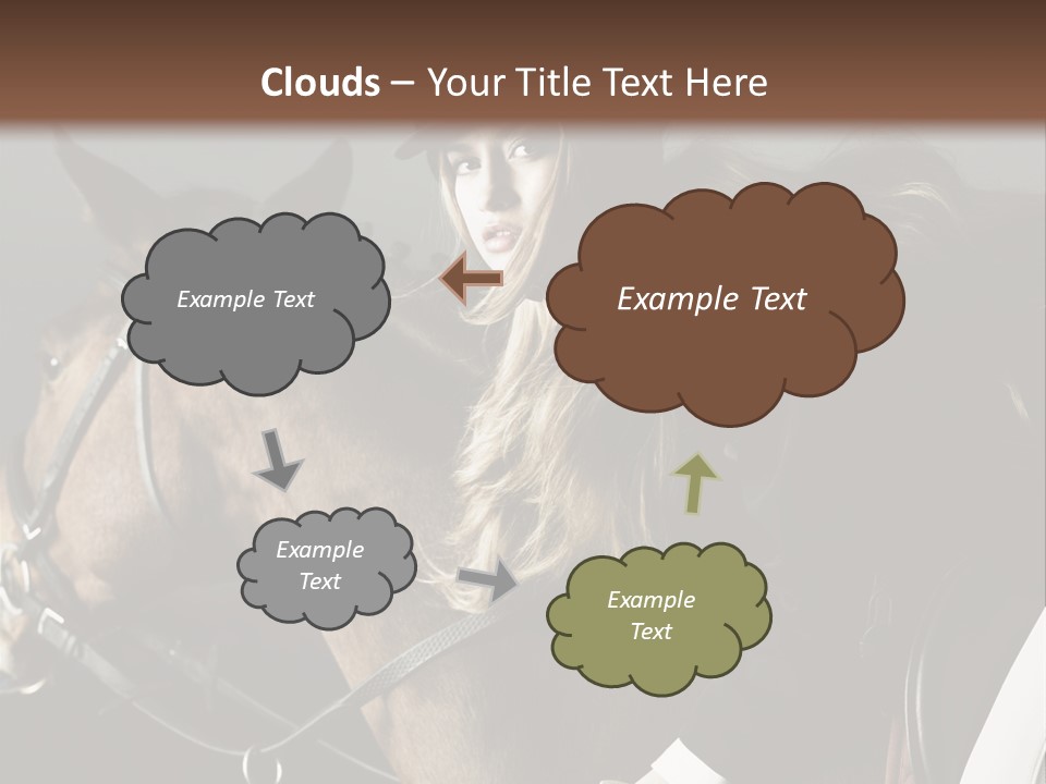 Horseback Overcoat Model PowerPoint Template