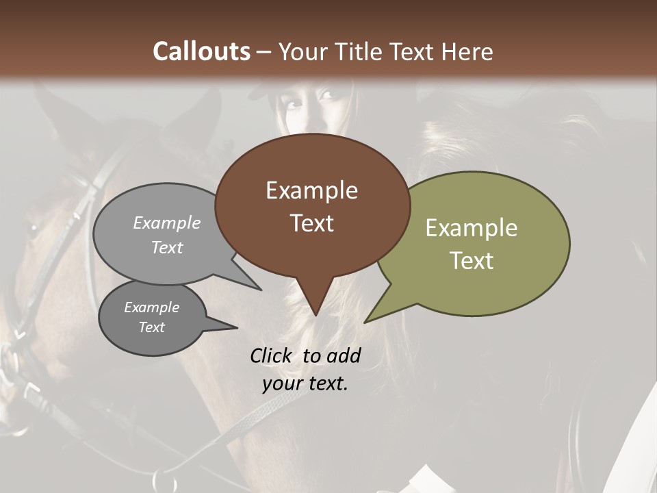 Horseback Overcoat Model PowerPoint Template