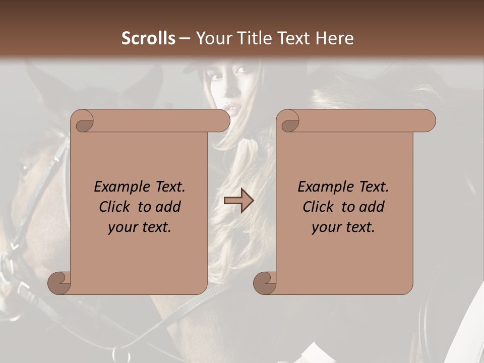 Horseback Overcoat Model PowerPoint Template
