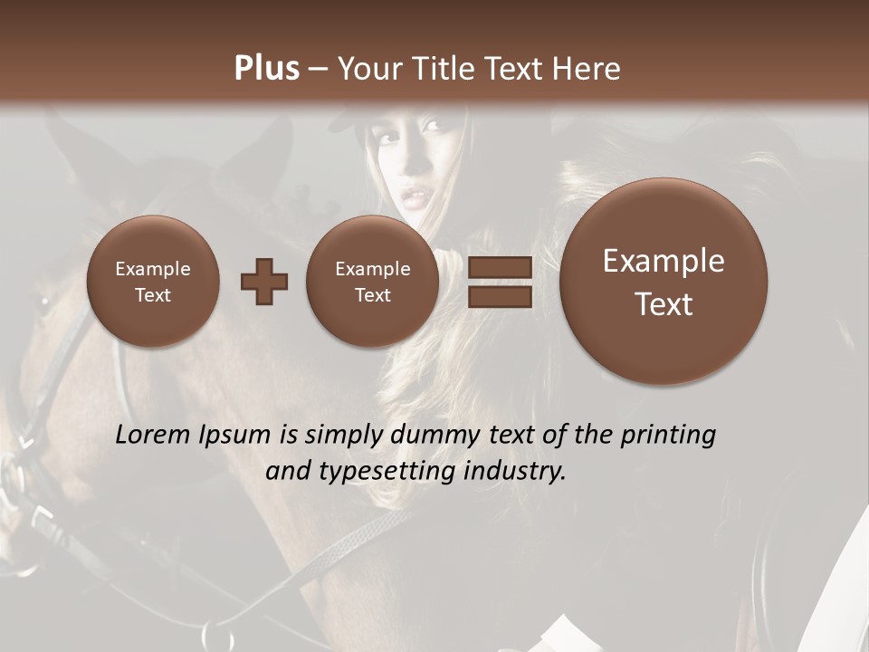 Horseback Overcoat Model PowerPoint Template