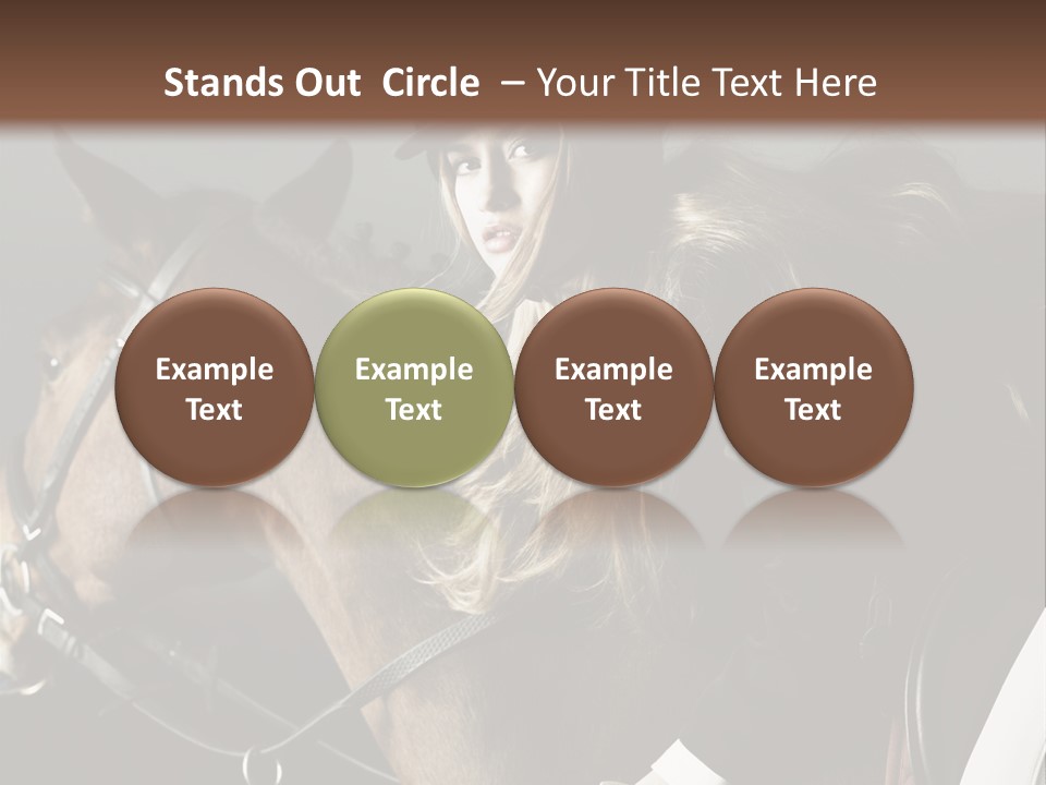 Horseback Overcoat Model PowerPoint Template