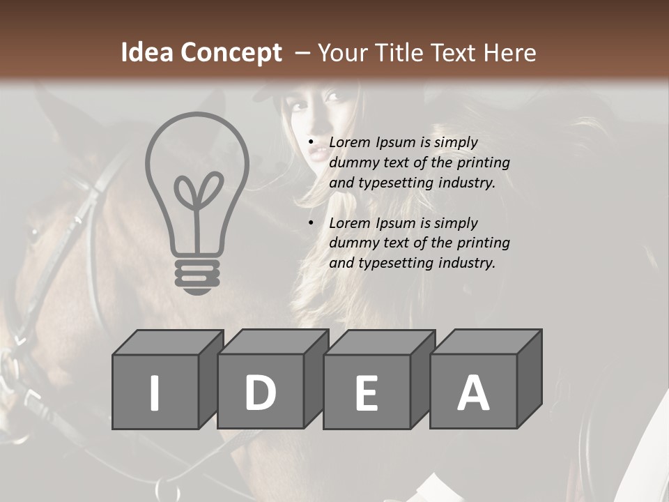 Horseback Overcoat Model PowerPoint Template