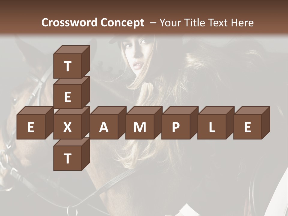 Horseback Overcoat Model PowerPoint Template