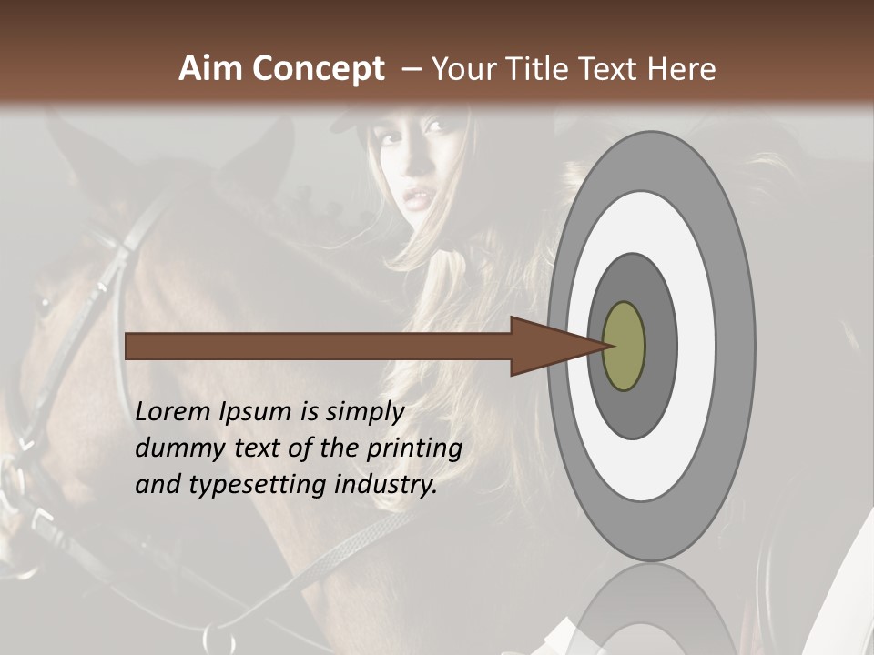 Horseback Overcoat Model PowerPoint Template