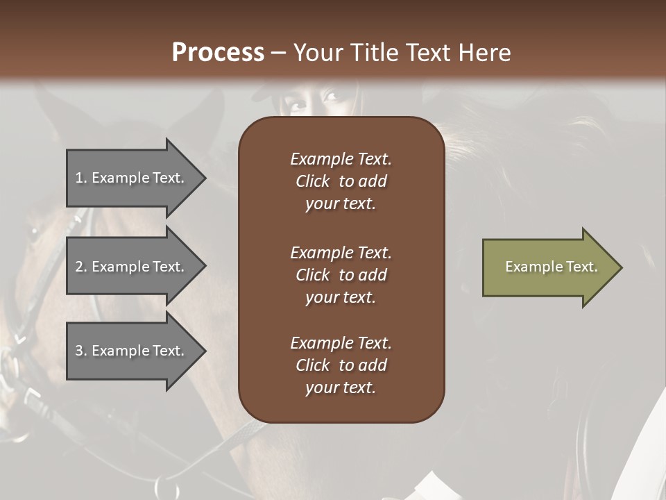 Horseback Overcoat Model PowerPoint Template