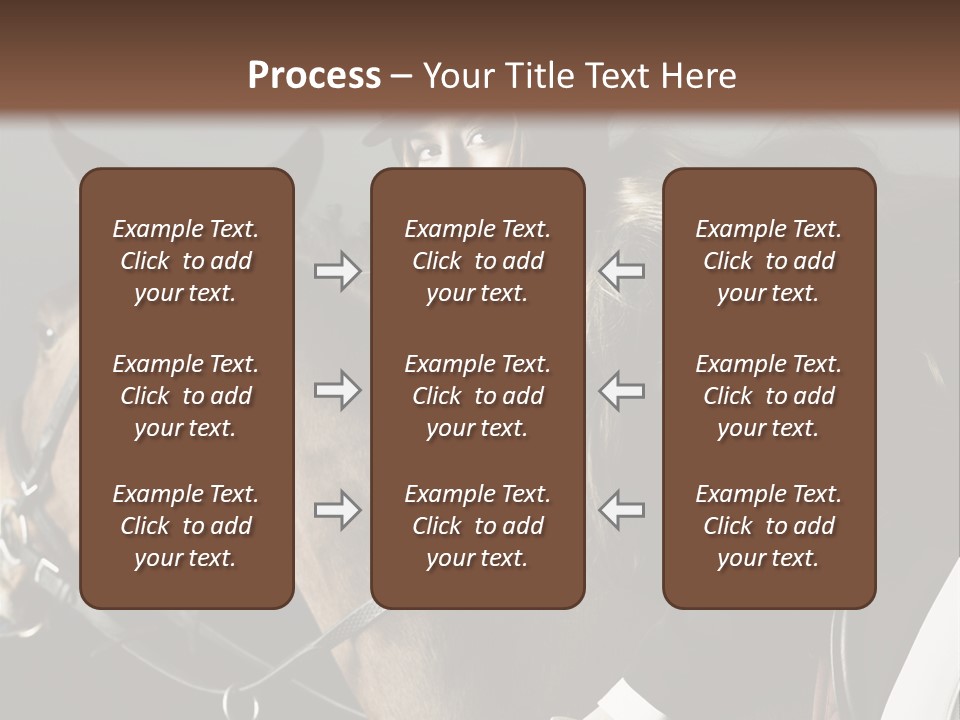 Horseback Overcoat Model PowerPoint Template