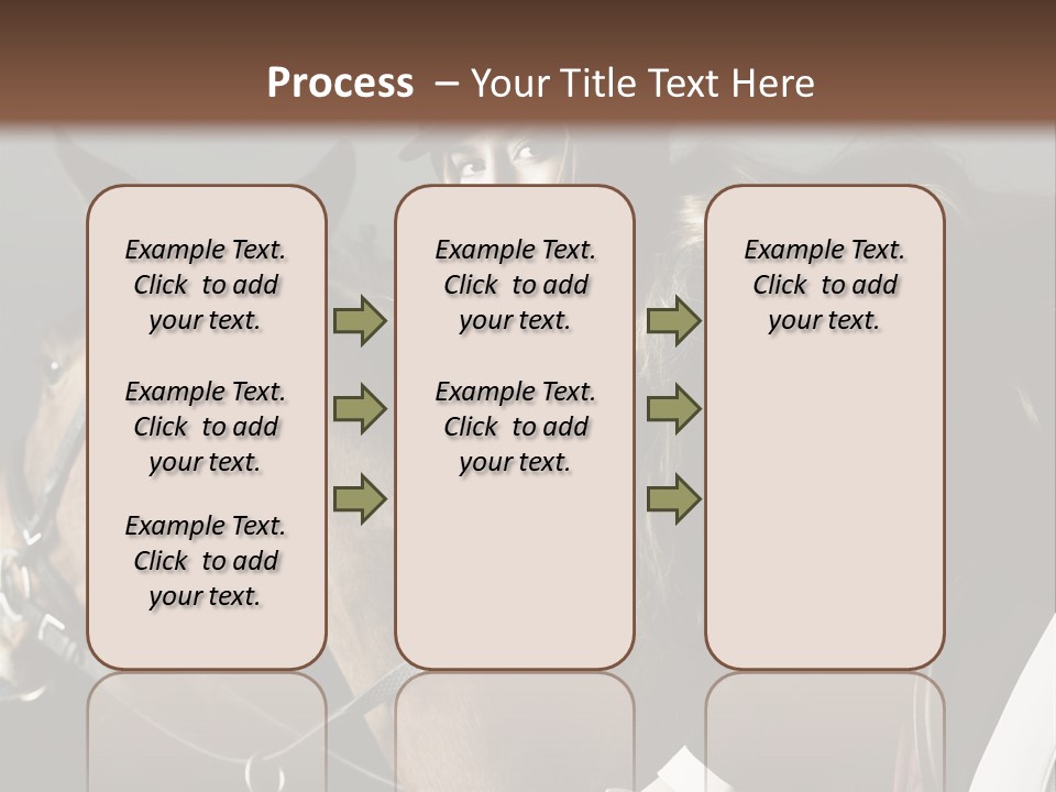 Horseback Overcoat Model PowerPoint Template