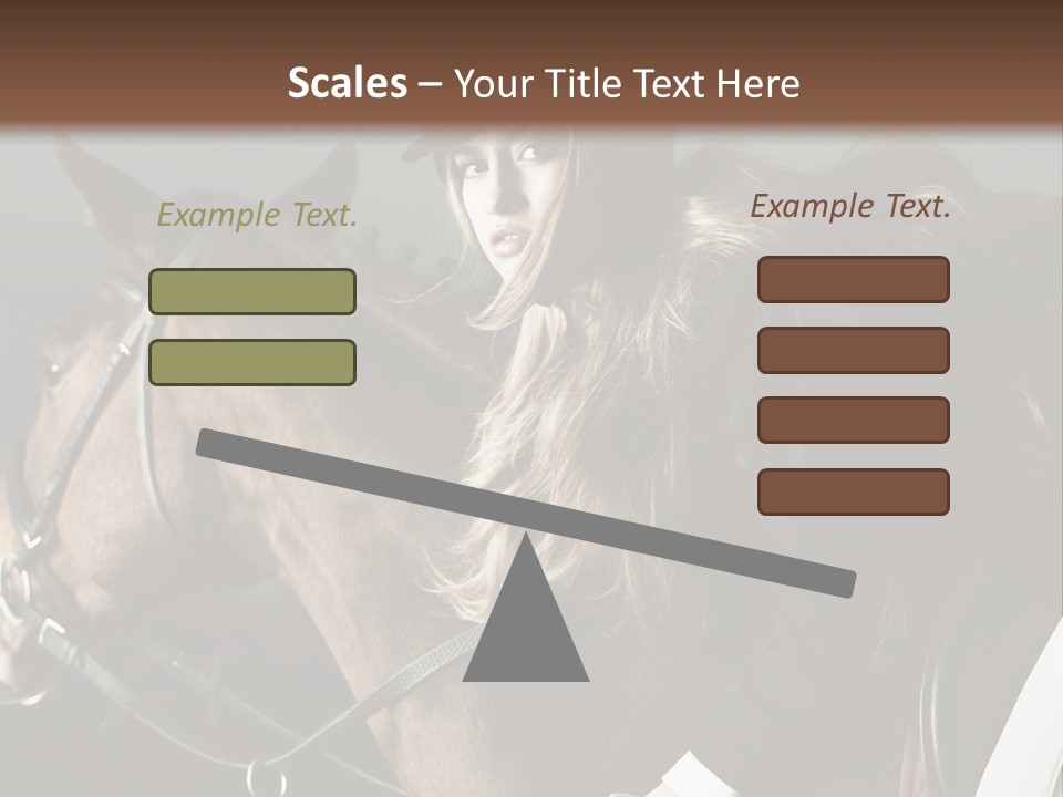 Horseback Overcoat Model PowerPoint Template