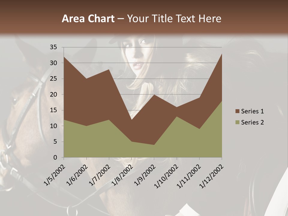 Horseback Overcoat Model PowerPoint Template