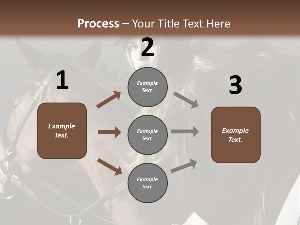 Horseback Overcoat Model PowerPoint Template