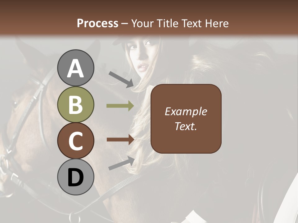 Horseback Overcoat Model PowerPoint Template