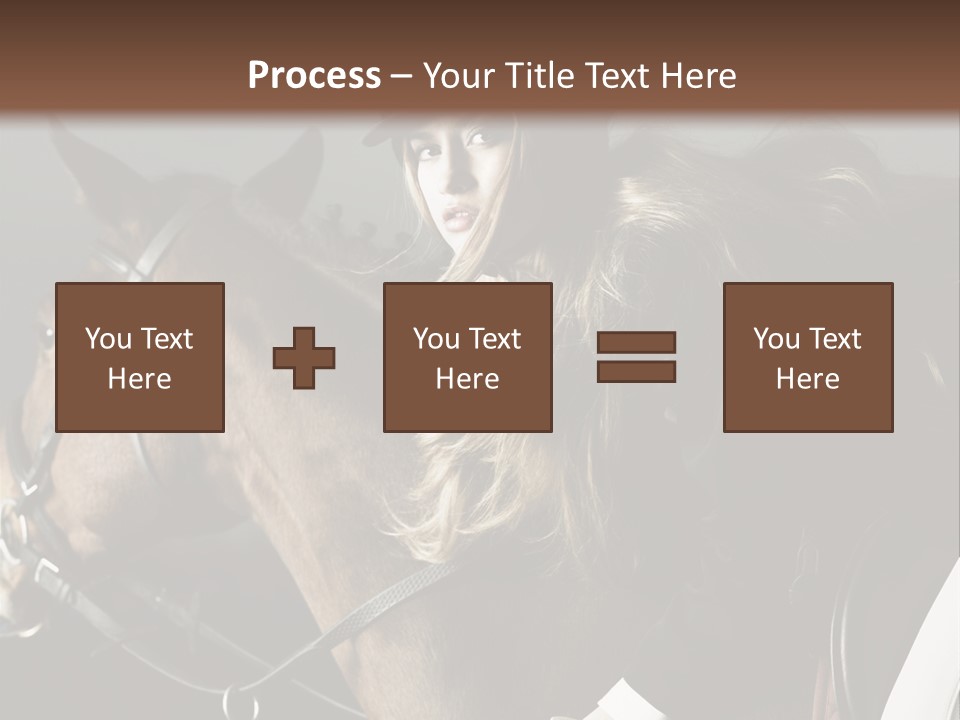 Horseback Overcoat Model PowerPoint Template