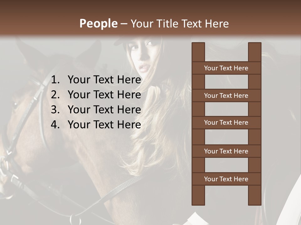 Horseback Overcoat Model PowerPoint Template