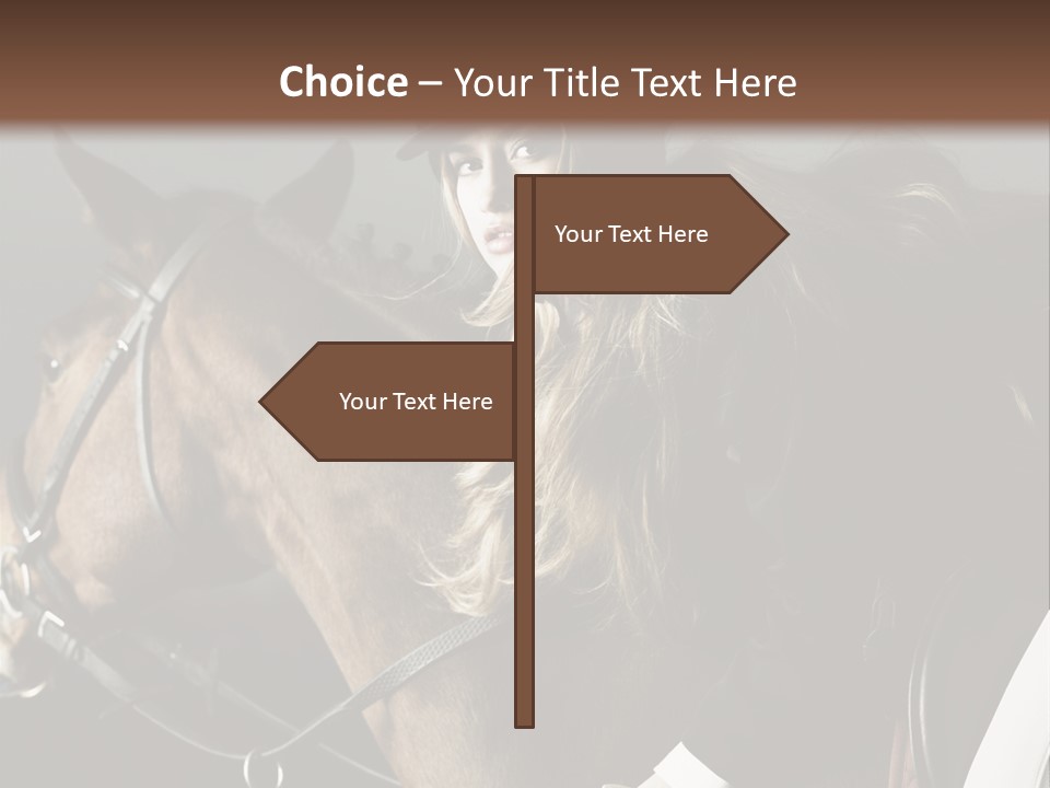 Horseback Overcoat Model PowerPoint Template