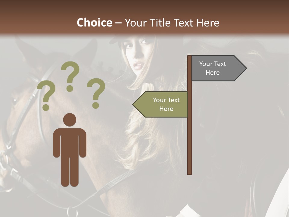 Horseback Overcoat Model PowerPoint Template