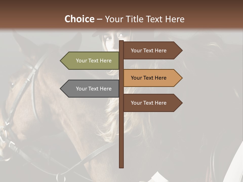 Horseback Overcoat Model PowerPoint Template