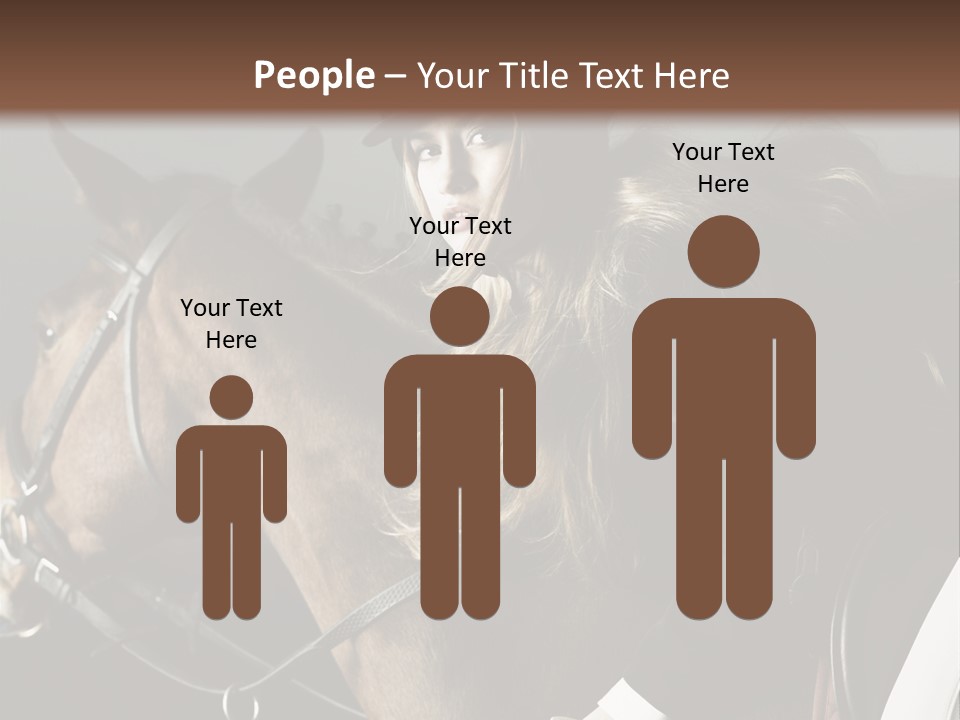 Horseback Overcoat Model PowerPoint Template