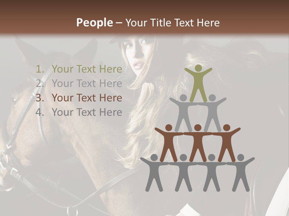 Horseback Overcoat Model PowerPoint Template