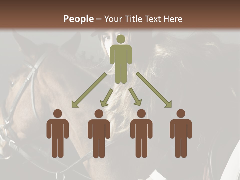 Horseback Overcoat Model PowerPoint Template