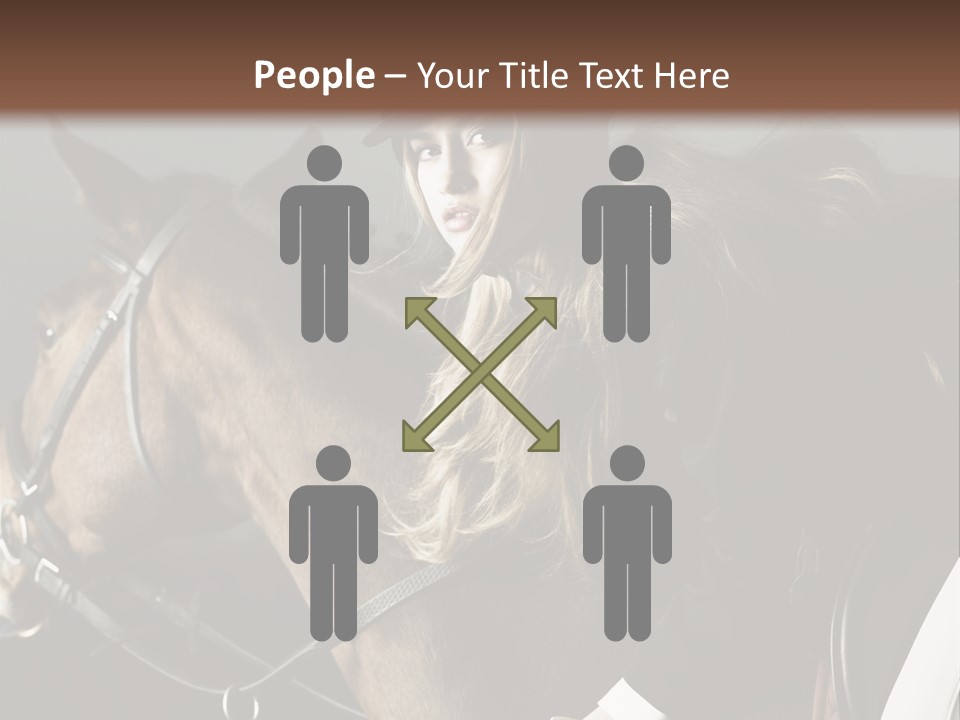 Horseback Overcoat Model PowerPoint Template