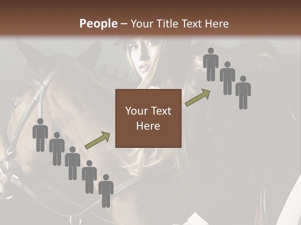 Horseback Overcoat Model PowerPoint Template