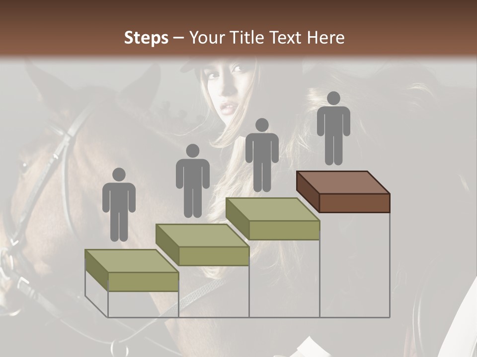 Horseback Overcoat Model PowerPoint Template