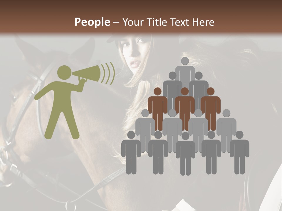 Horseback Overcoat Model PowerPoint Template