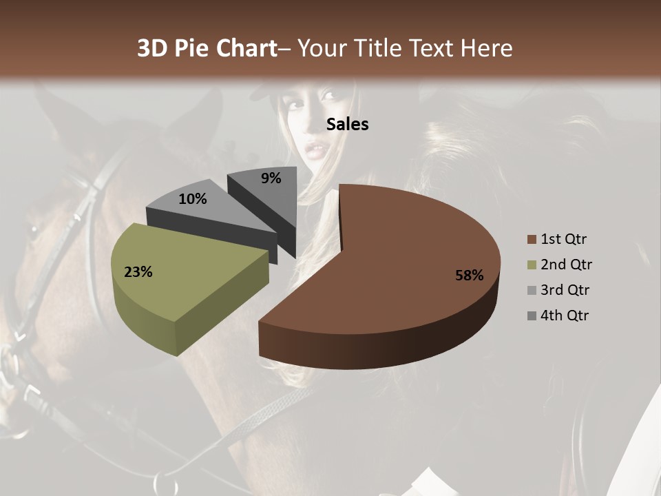Horseback Overcoat Model PowerPoint Template