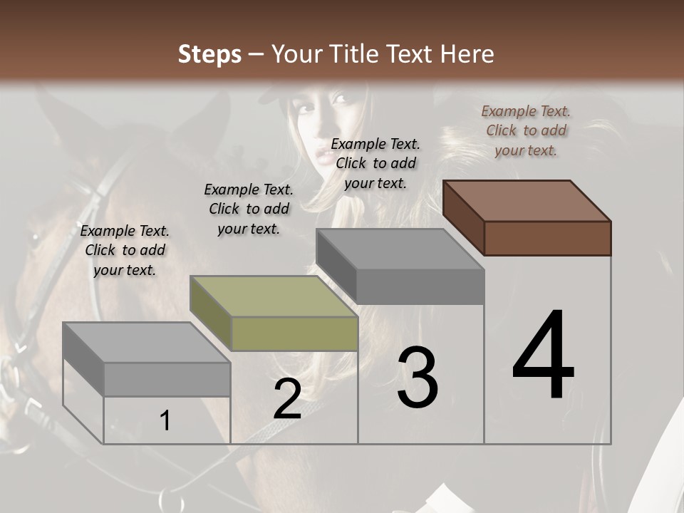 Horseback Overcoat Model PowerPoint Template