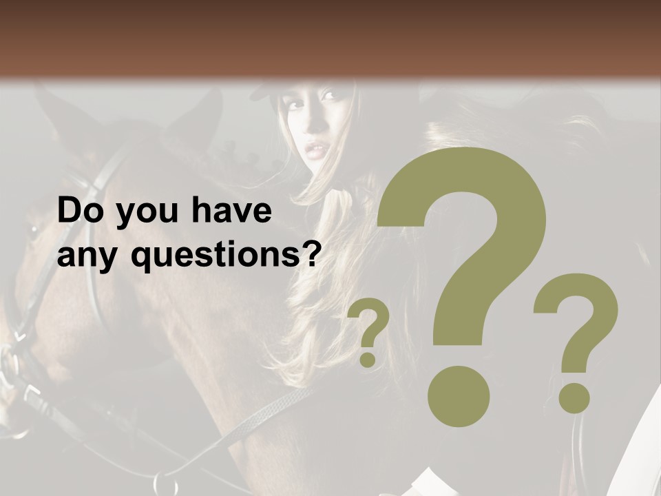 Horseback Overcoat Model PowerPoint Template