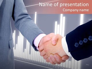 Businessman Greet Sale PowerPoint Template