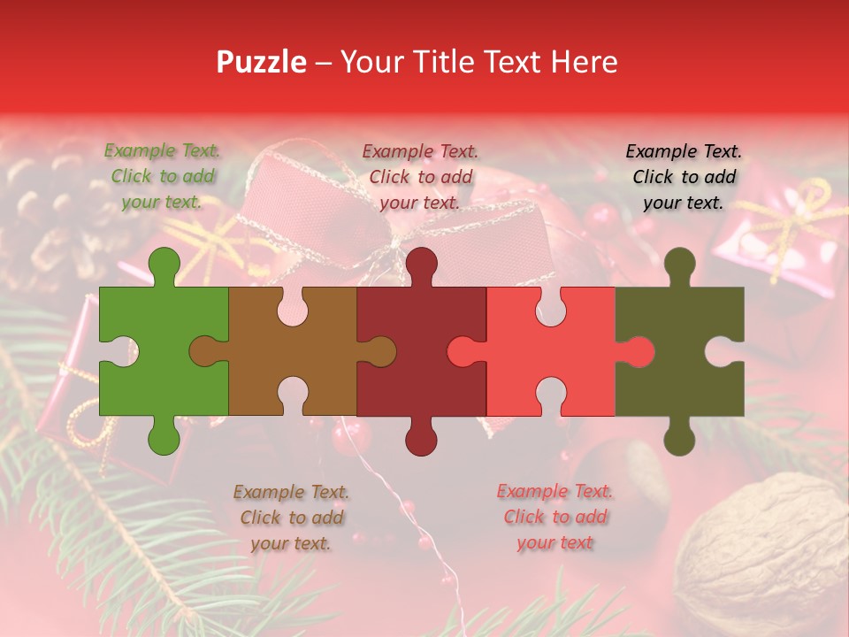 Decoration Tap Christmastide PowerPoint Template