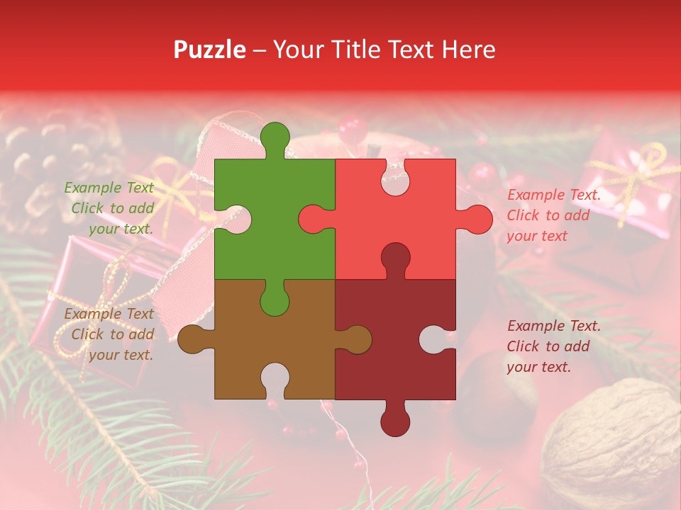 Decoration Tap Christmastide PowerPoint Template